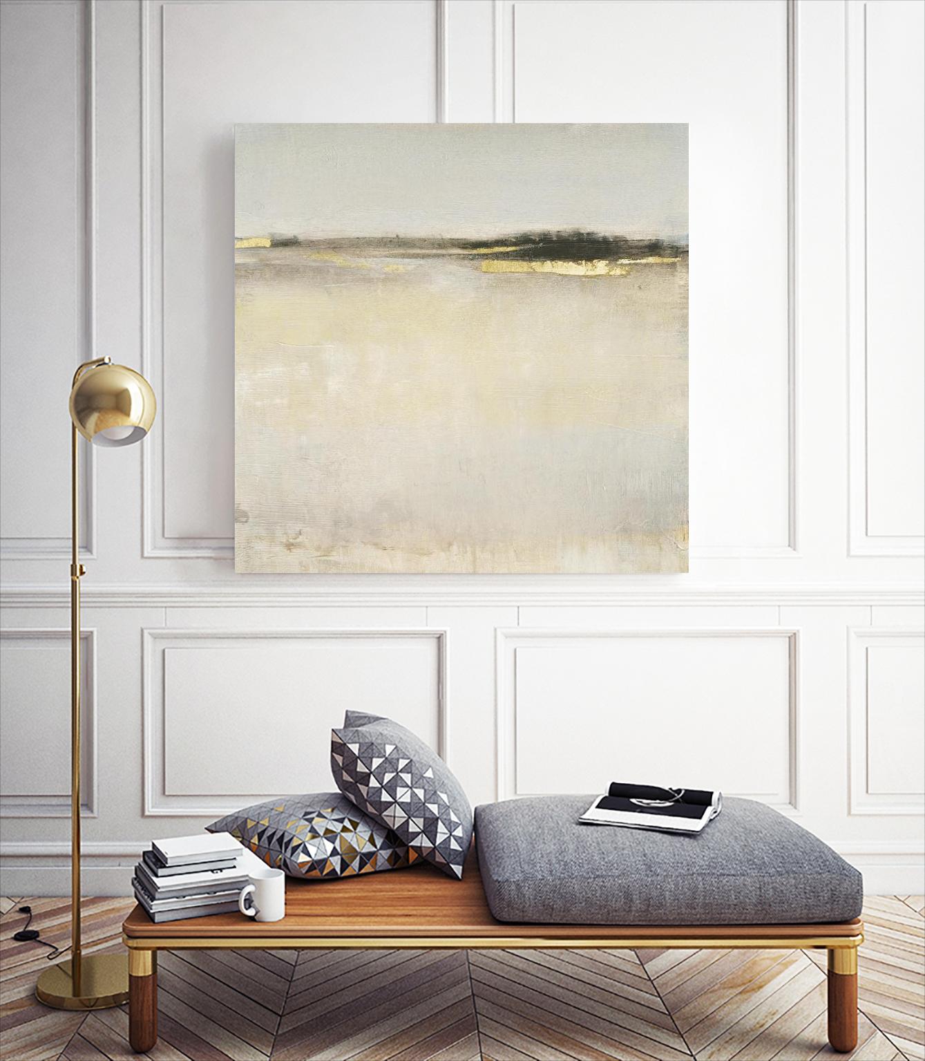 Embellished Subtle Scape I by Tim O'Tool on GIANT ART - gold abstract