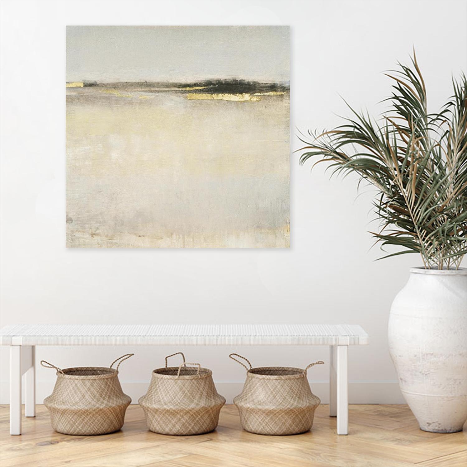Embellished Subtle Scape I by Tim O'Tool on GIANT ART - gold abstract