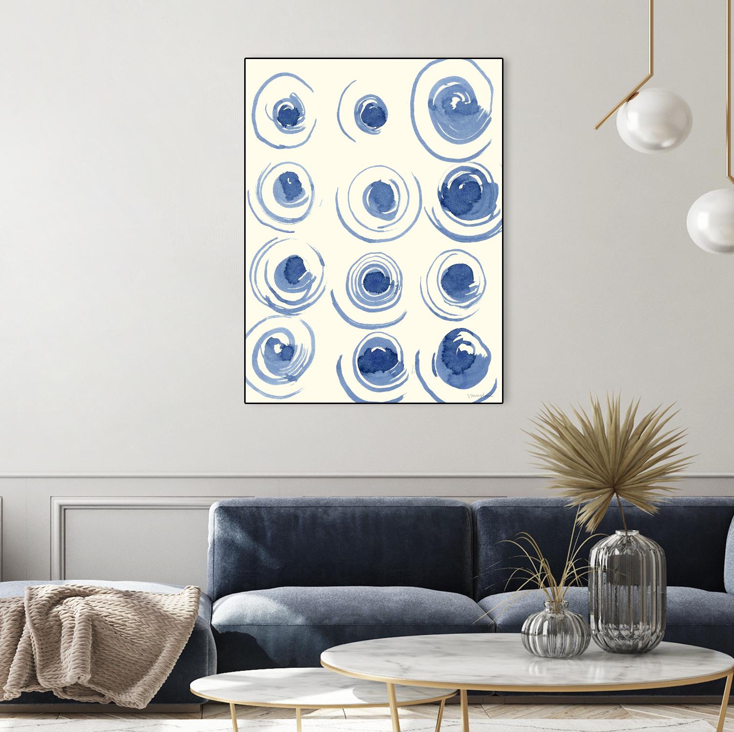 Macrame Blue II by Vanna Lam on GIANT ART - blue abstract