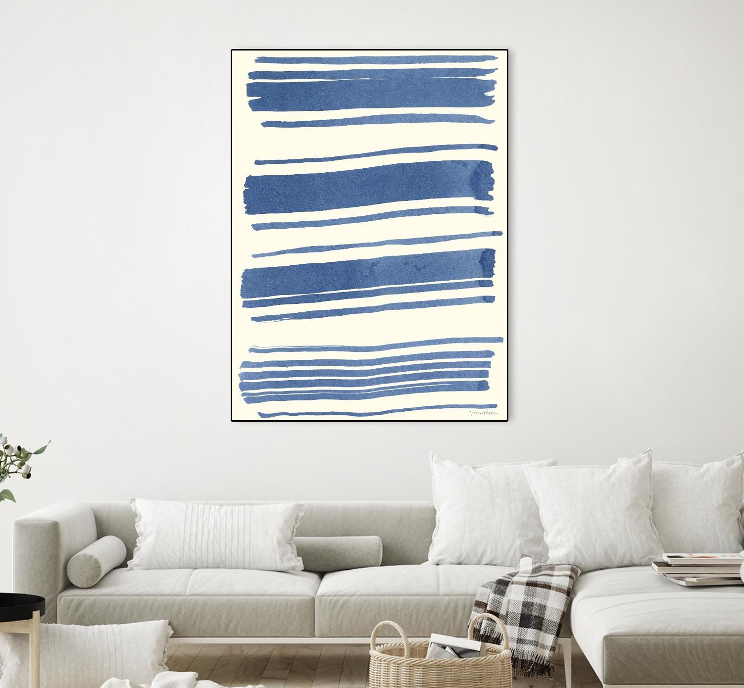 Macrame Blue III by Vanna Lam on GIANT ART - blue abstract