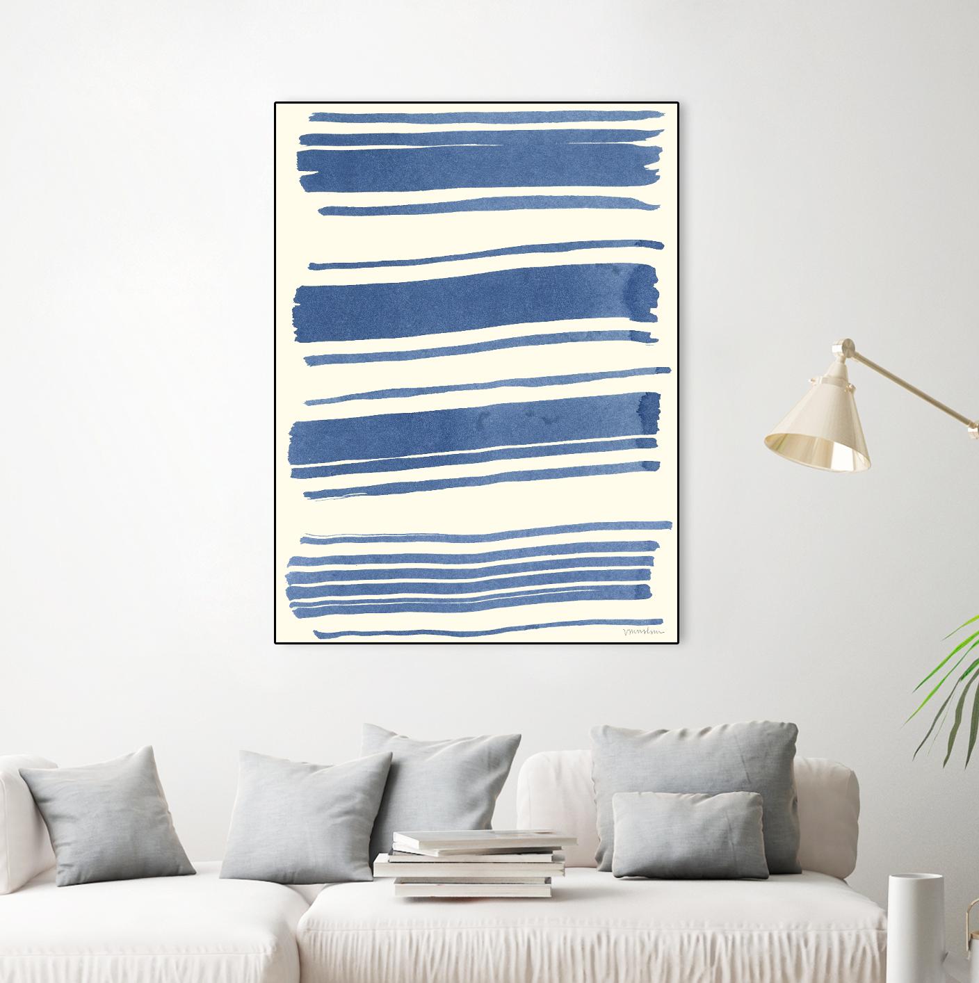 Macrame Blue III by Vanna Lam on GIANT ART - blue abstract