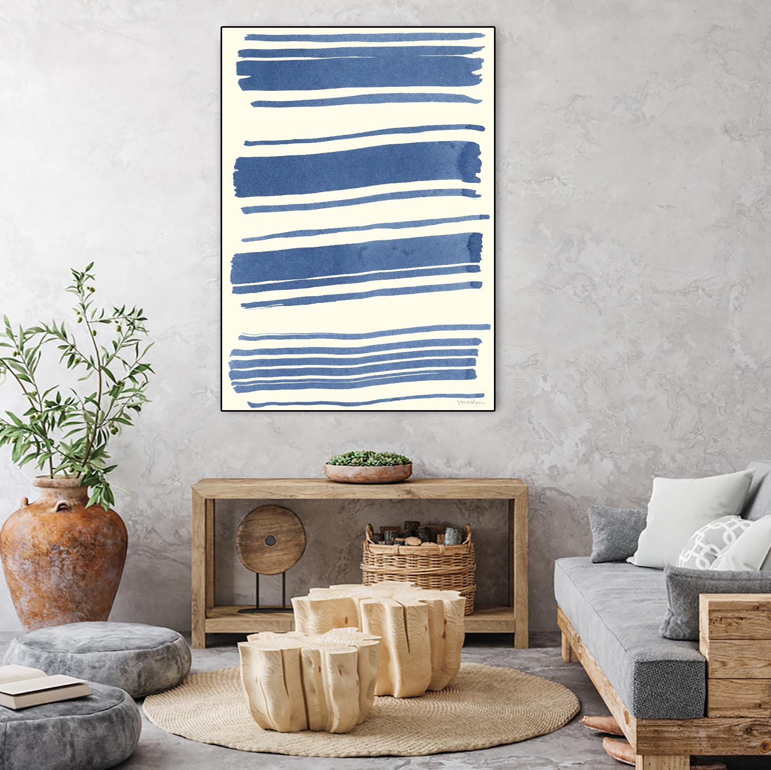 Macrame Blue III by Vanna Lam on GIANT ART - blue abstract