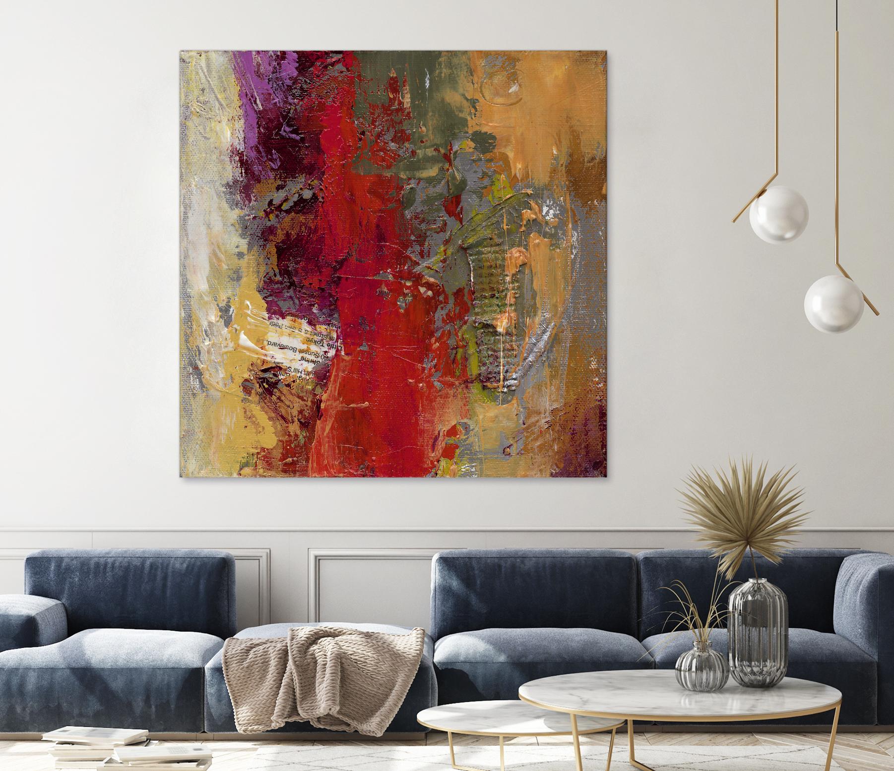 Sidecars II by Janet Bothne on GIANT ART - red abstract