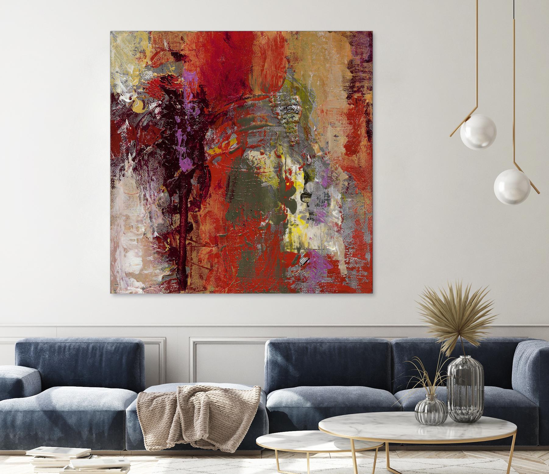 Sidecars III by Janet Bothne on GIANT ART - red abstract