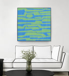 Modern Circuit V by Charles McMullen on GIANT ART - green abstract