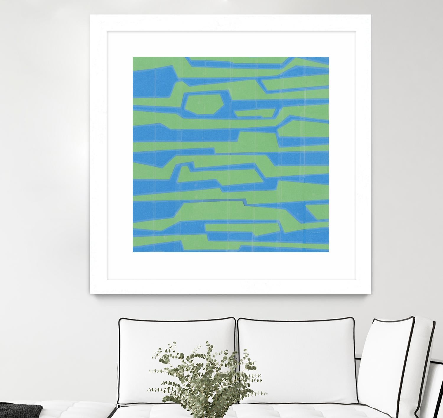 Modern Circuit V by Charles McMullen on GIANT ART - green abstract