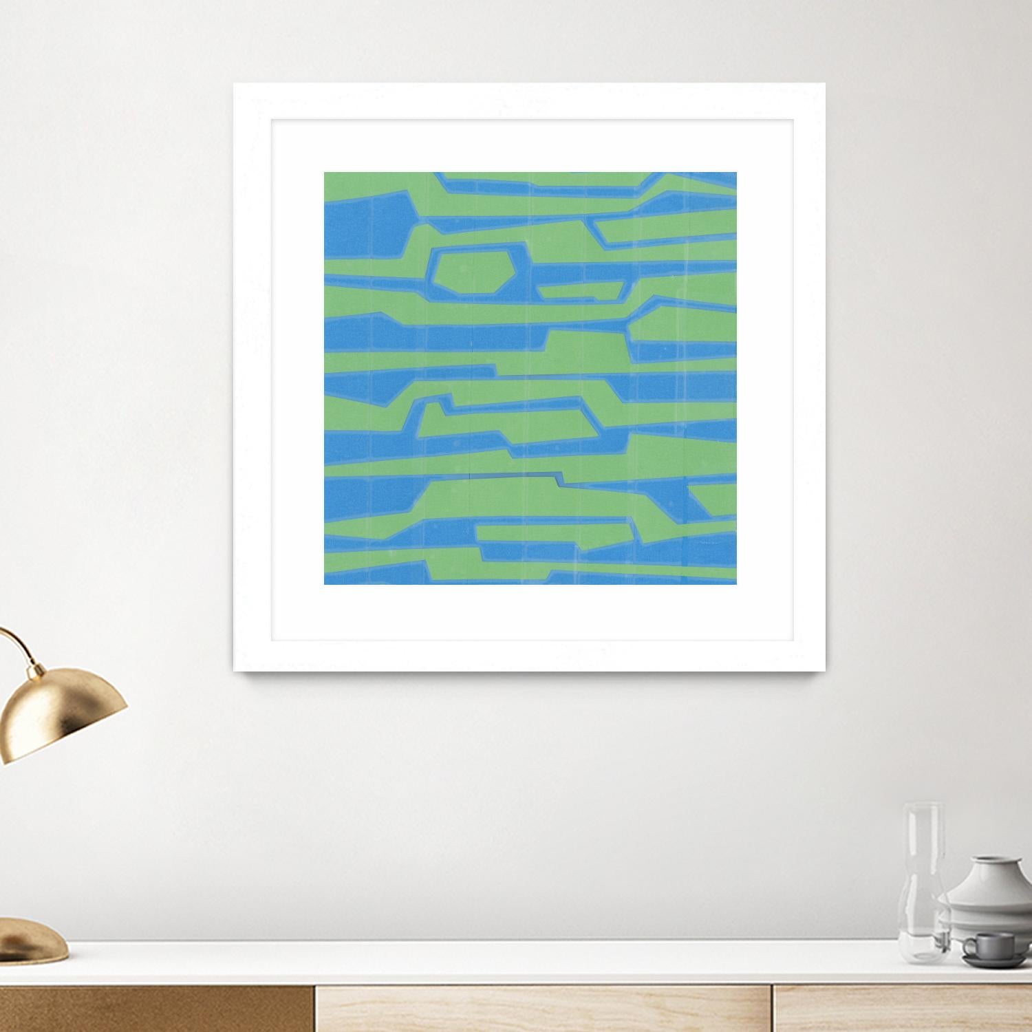Modern Circuit V by Charles McMullen on GIANT ART - green abstract