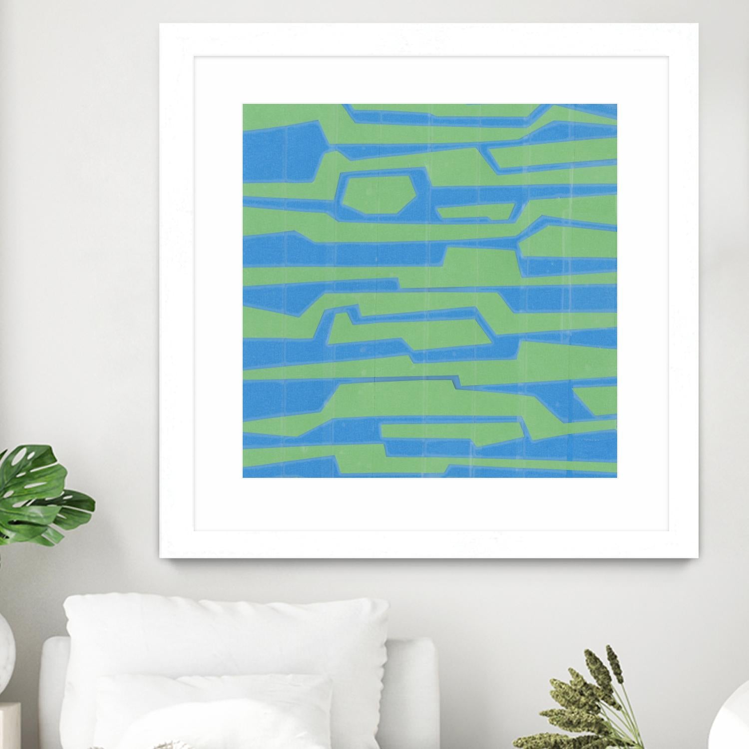 Modern Circuit V by Charles McMullen on GIANT ART - green abstract