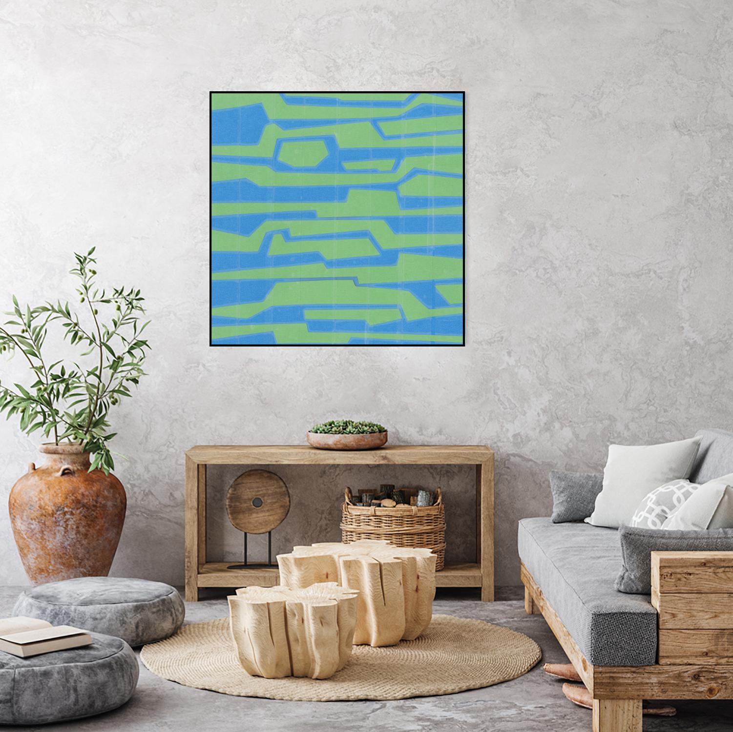 Modern Circuit V by Charles McMullen on GIANT ART - green abstract