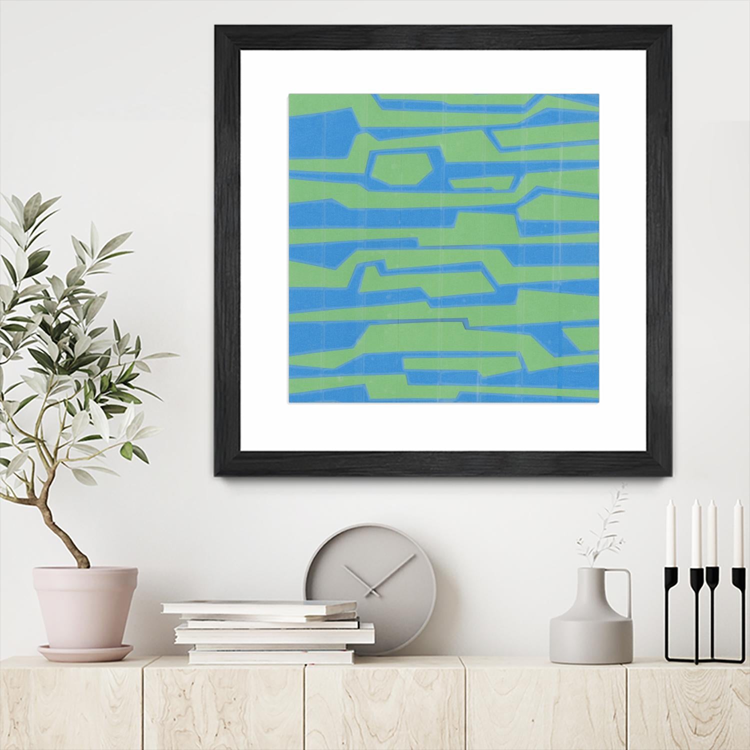 Modern Circuit V by Charles McMullen on GIANT ART - green abstract