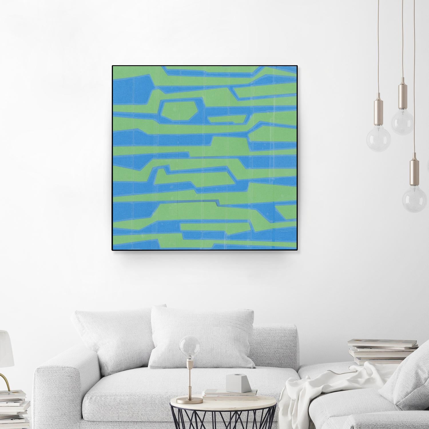 Modern Circuit V by Charles McMullen on GIANT ART - green abstract