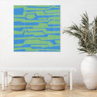 Modern Circuit V by Charles McMullen on GIANT ART - green abstract