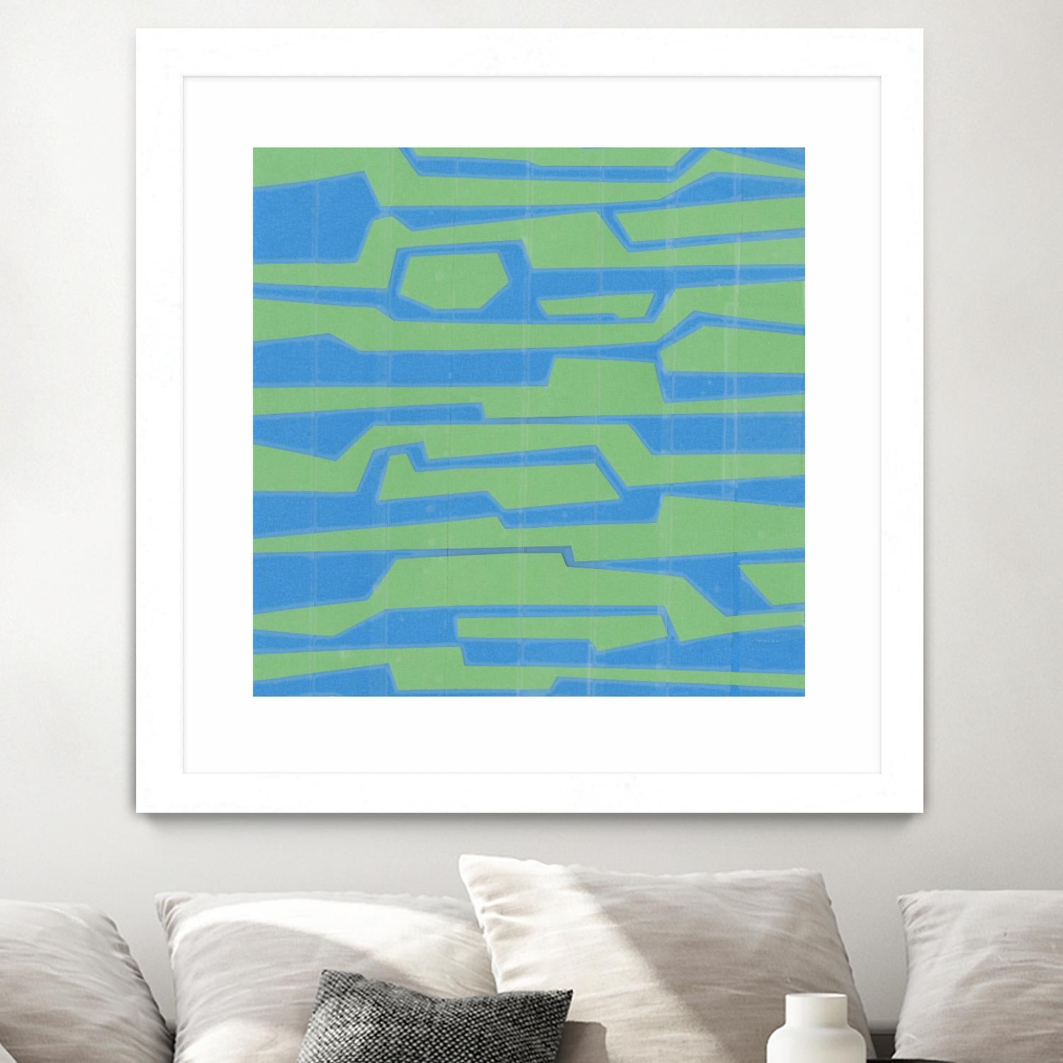 Modern Circuit V by Charles McMullen on GIANT ART - green abstract