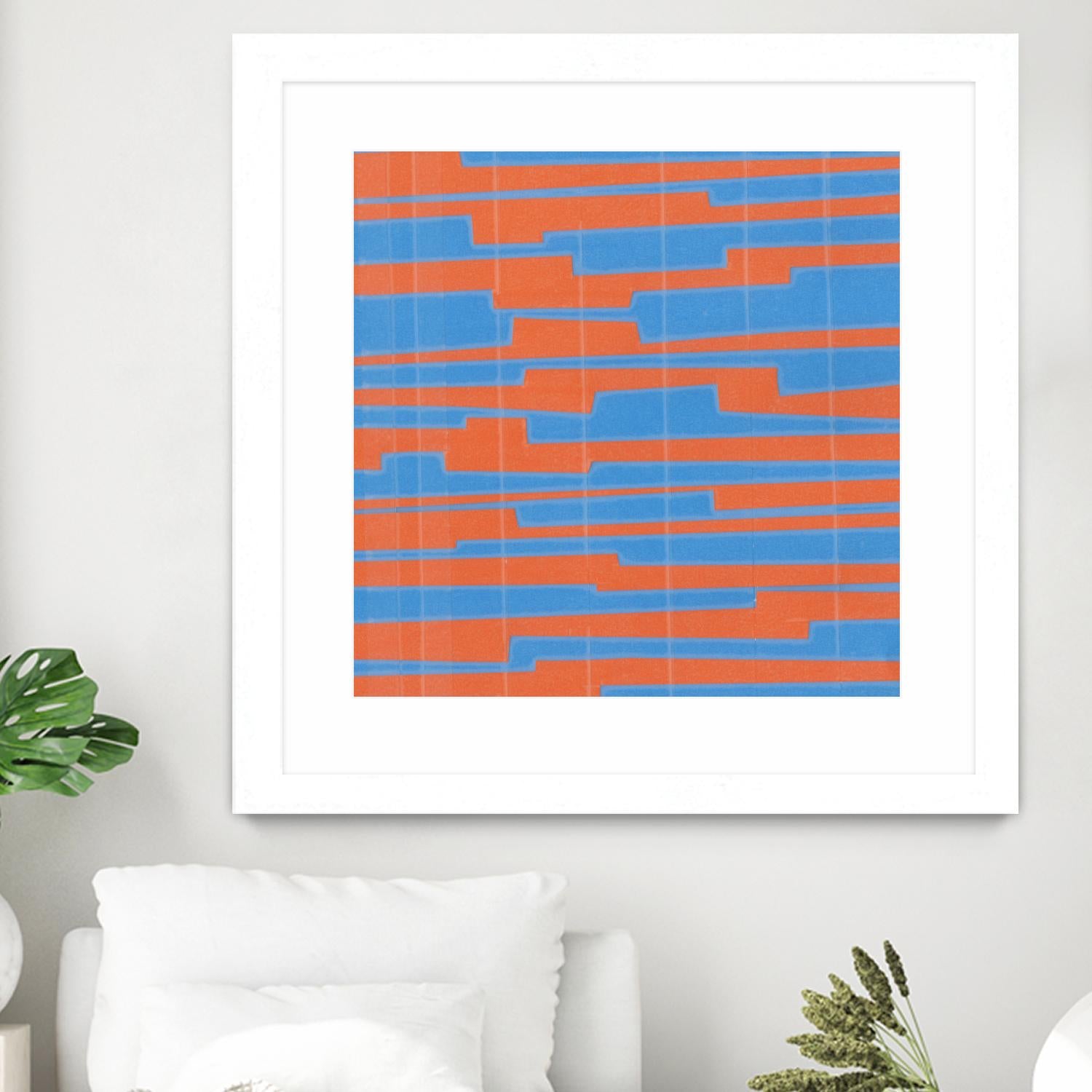 Modern Circuit VI by Charles McMullen on GIANT ART - blue abstract