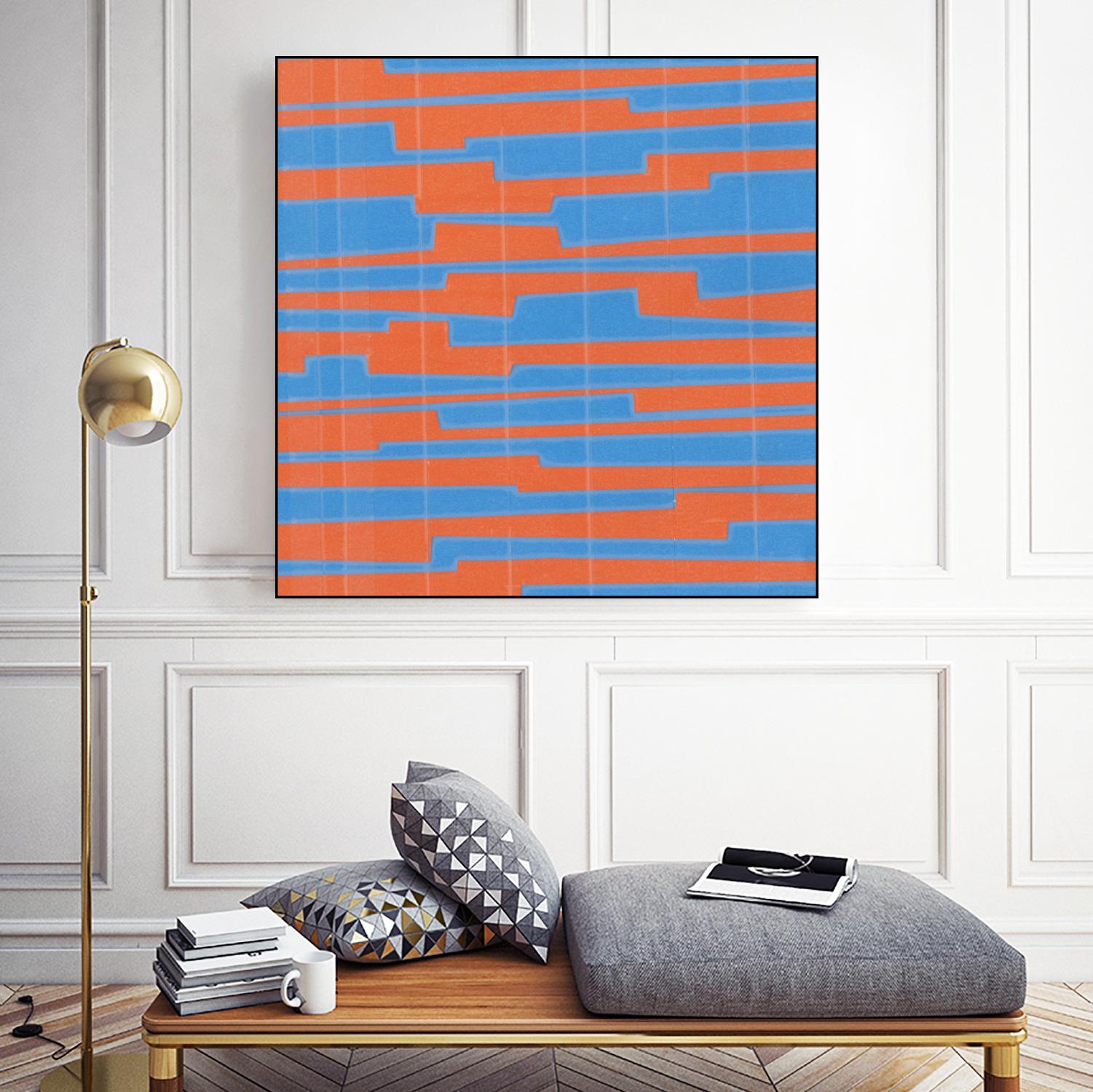 Modern Circuit VI by Charles McMullen on GIANT ART - blue abstract