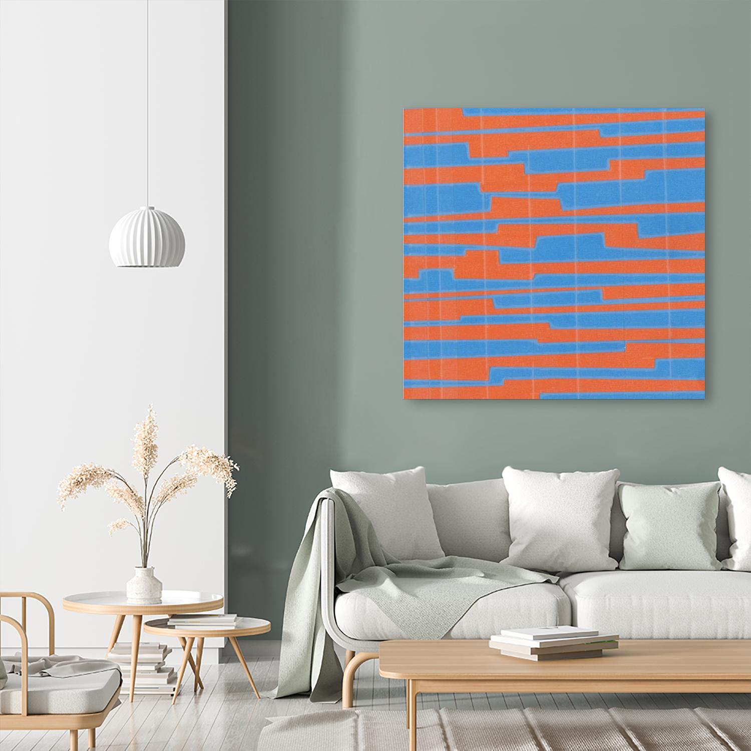 Modern Circuit VI by Charles McMullen on GIANT ART - blue abstract