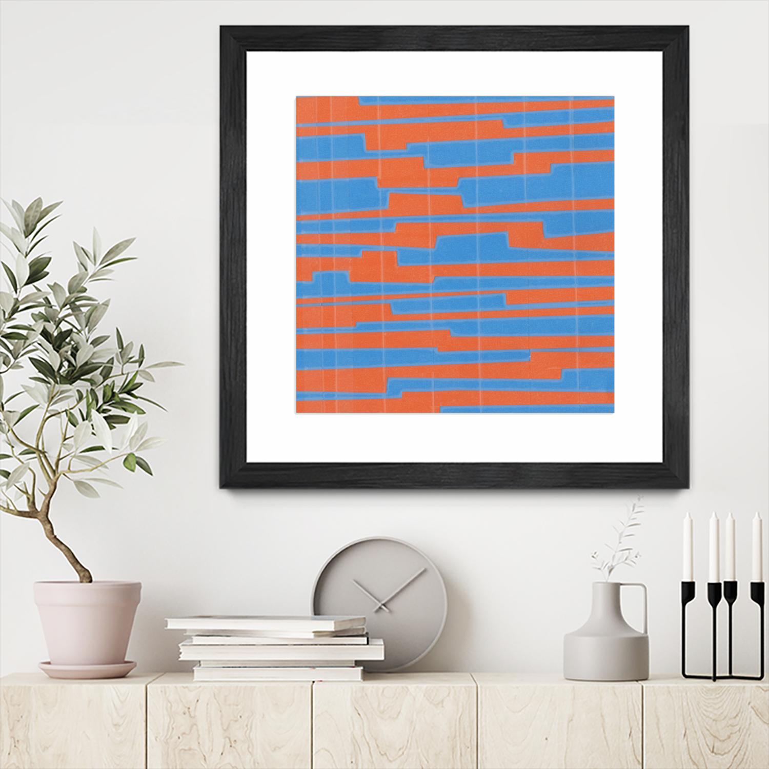 Modern Circuit VI by Charles McMullen on GIANT ART - blue abstract