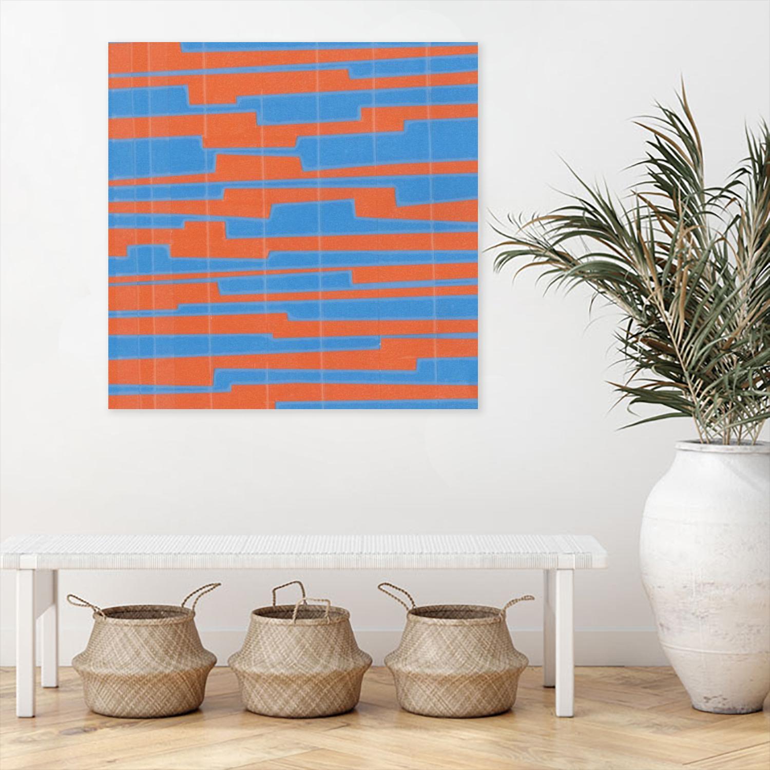 Modern Circuit VI by Charles McMullen on GIANT ART - blue abstract