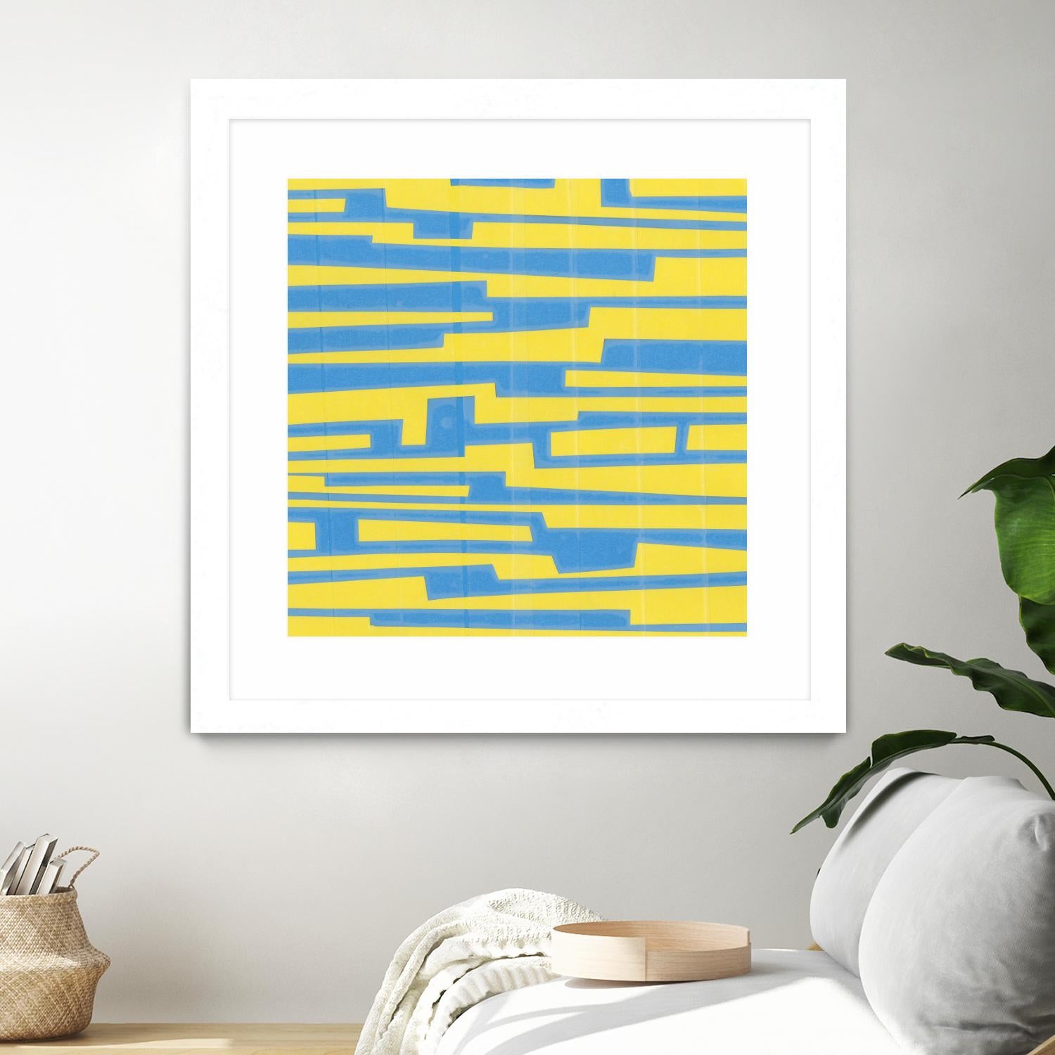 Modern Circuit VII by Charles McMullen on GIANT ART - yellow abstract