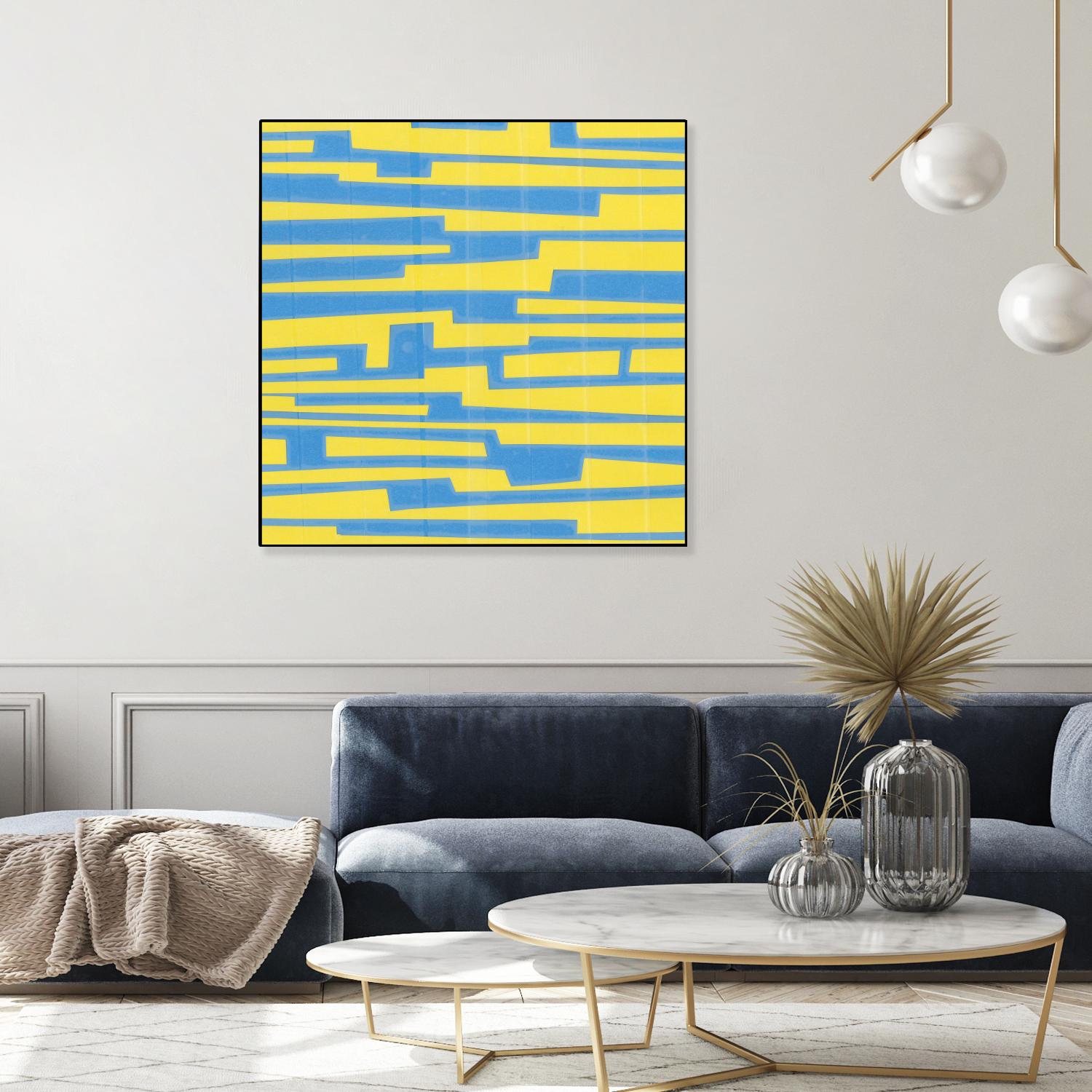 Modern Circuit VII by Charles McMullen on GIANT ART - yellow abstract