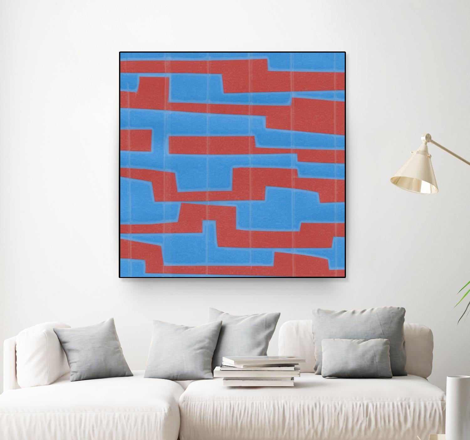 Modern Circuit VIII by Charles McMullen on GIANT ART - red abstract