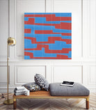 Modern Circuit VIII by Charles McMullen on GIANT ART - red abstract