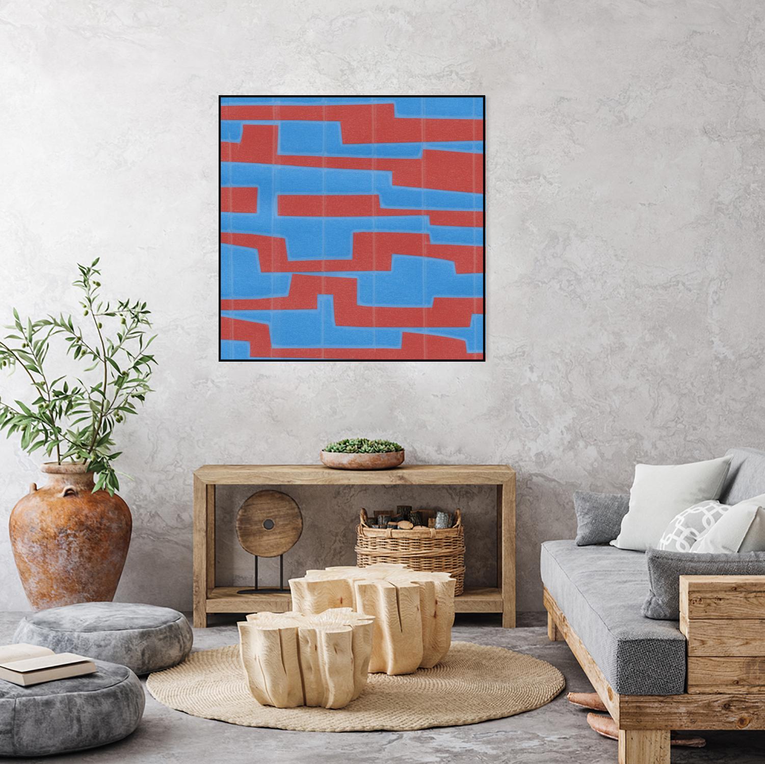 Modern Circuit VIII by Charles McMullen on GIANT ART - red abstract