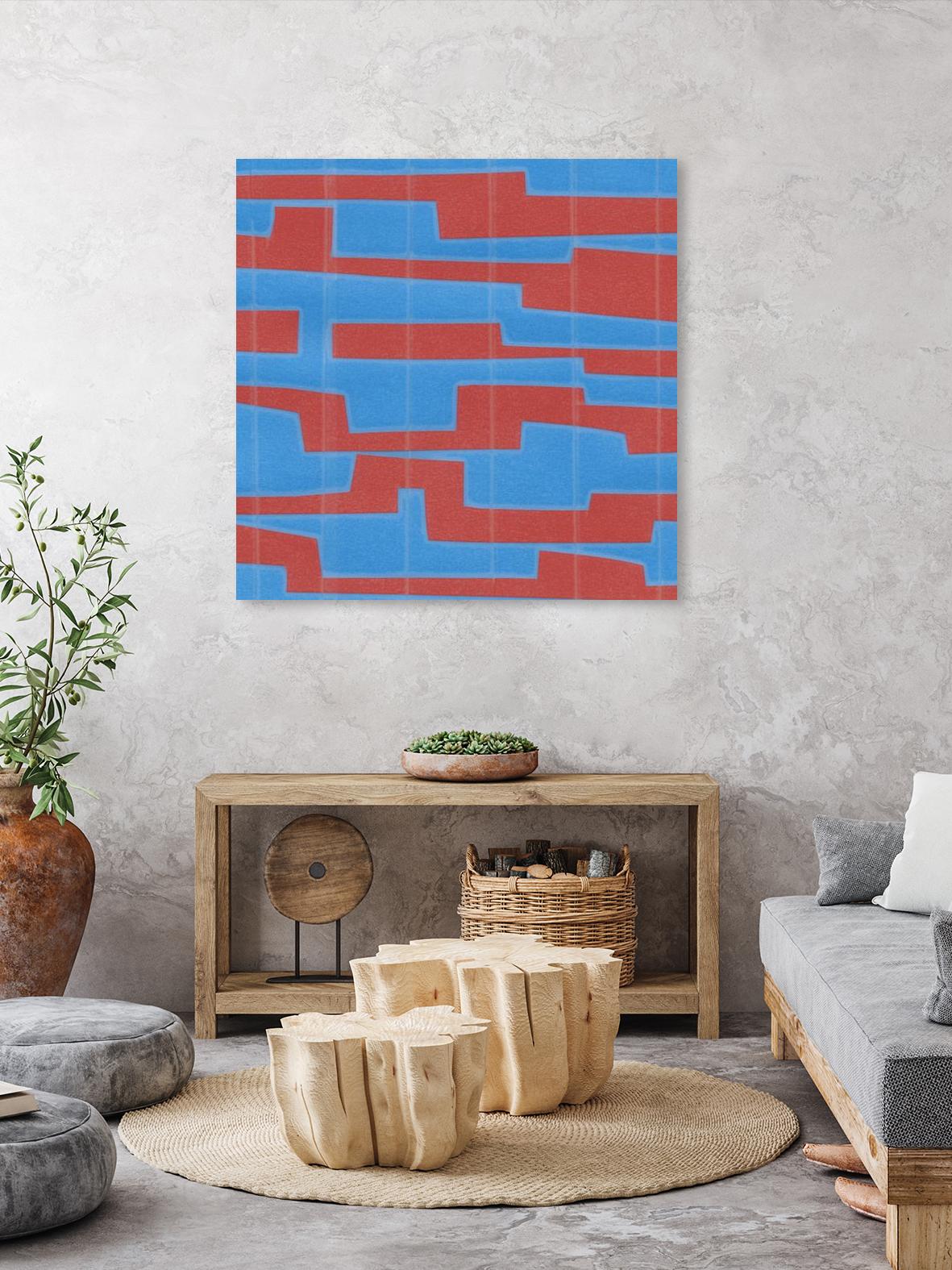Modern Circuit VIII by Charles McMullen on GIANT ART - red abstract
