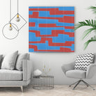 Modern Circuit VIII by Charles McMullen on GIANT ART - red abstract