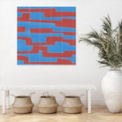 Modern Circuit VIII by Charles McMullen on GIANT ART - red abstract
