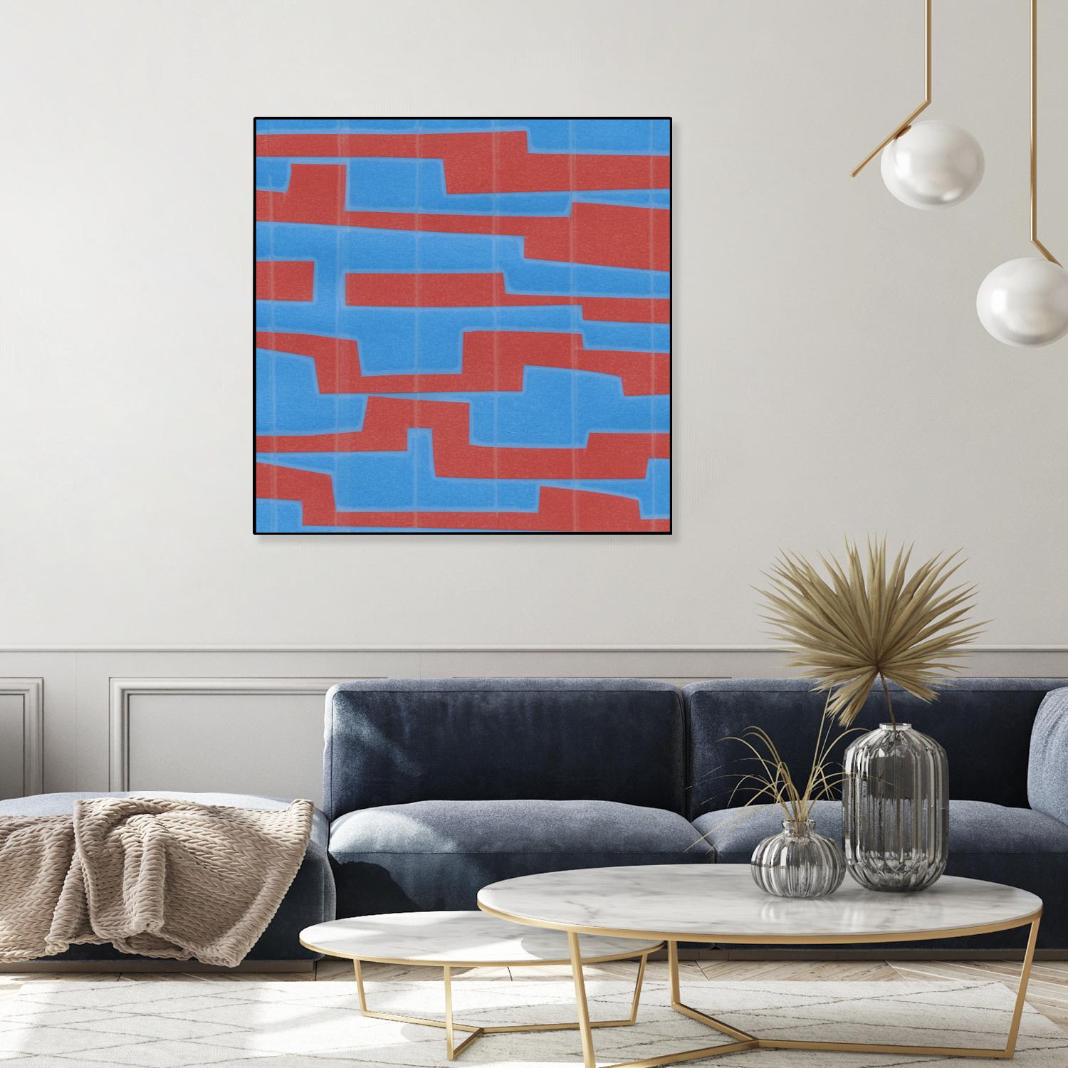 Modern Circuit VIII by Charles McMullen on GIANT ART - red abstract