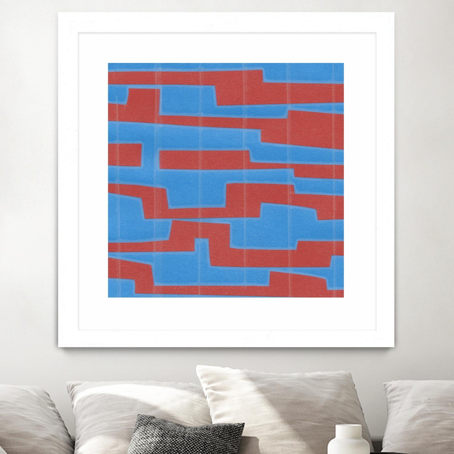 Modern Circuit VIII by Charles McMullen on GIANT ART - red abstract