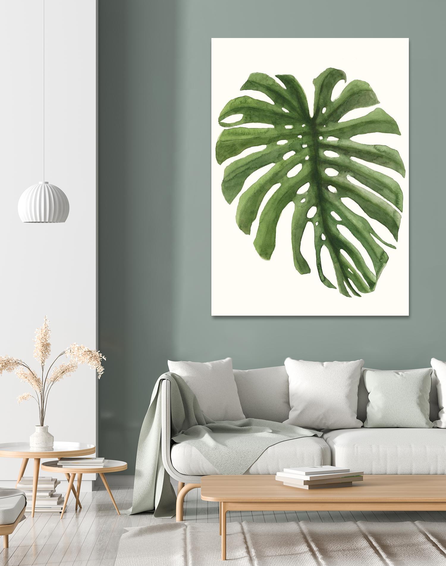 Tropical Breeze Leaves I by Naomi McCavitt on GIANT ART - green coastal & tropical greenery