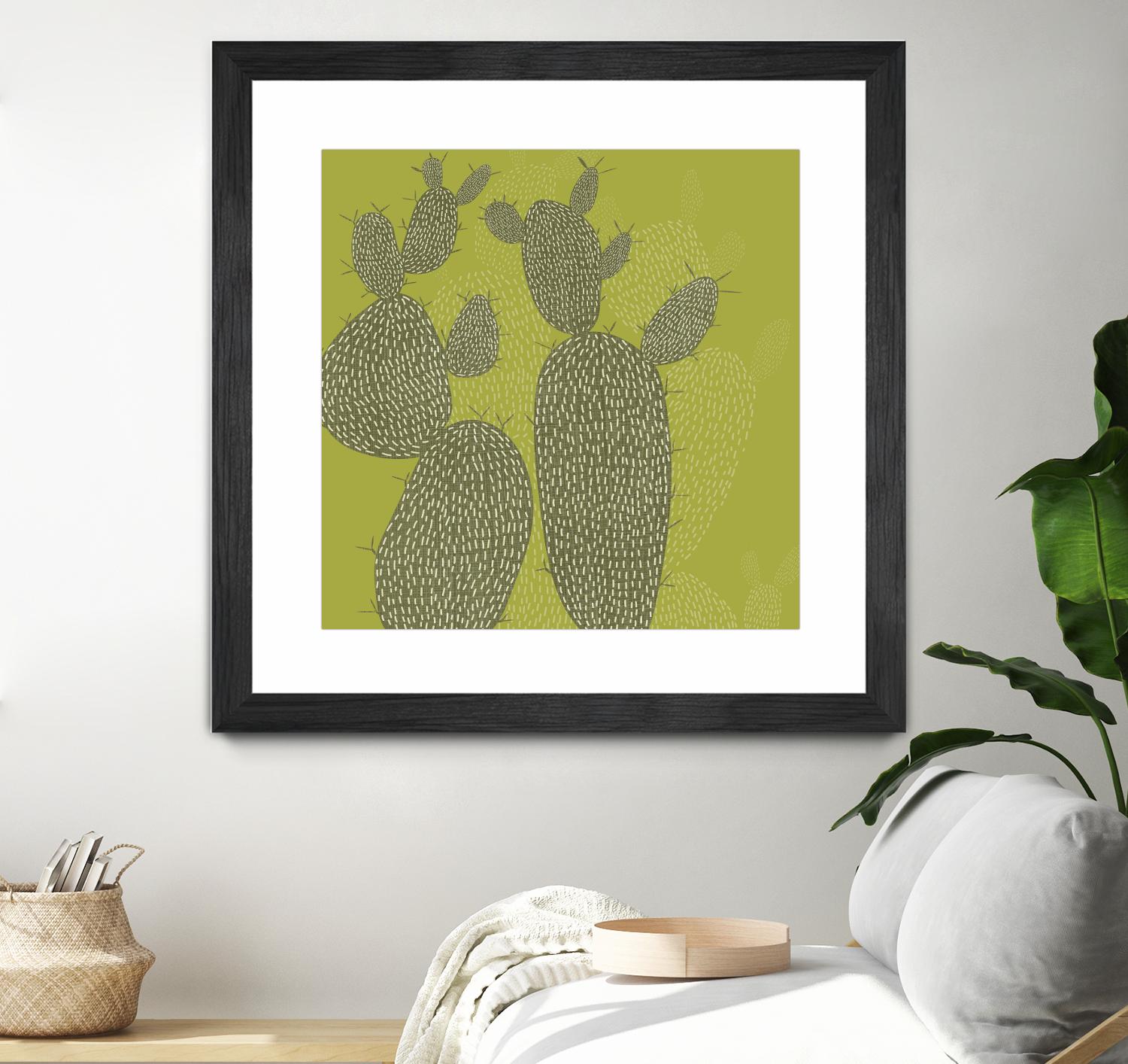 Opuntia I by Chariklia Zarris on GIANT ART - green coastal & tropical abstract