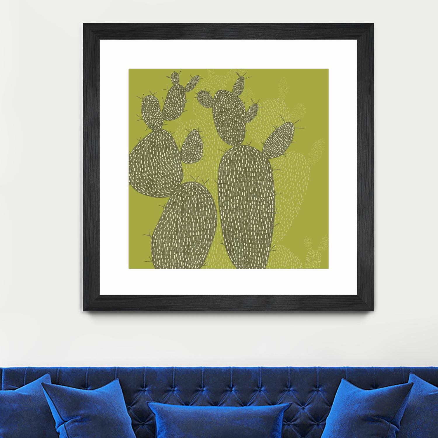Opuntia I by Chariklia Zarris on GIANT ART - green coastal & tropical abstract