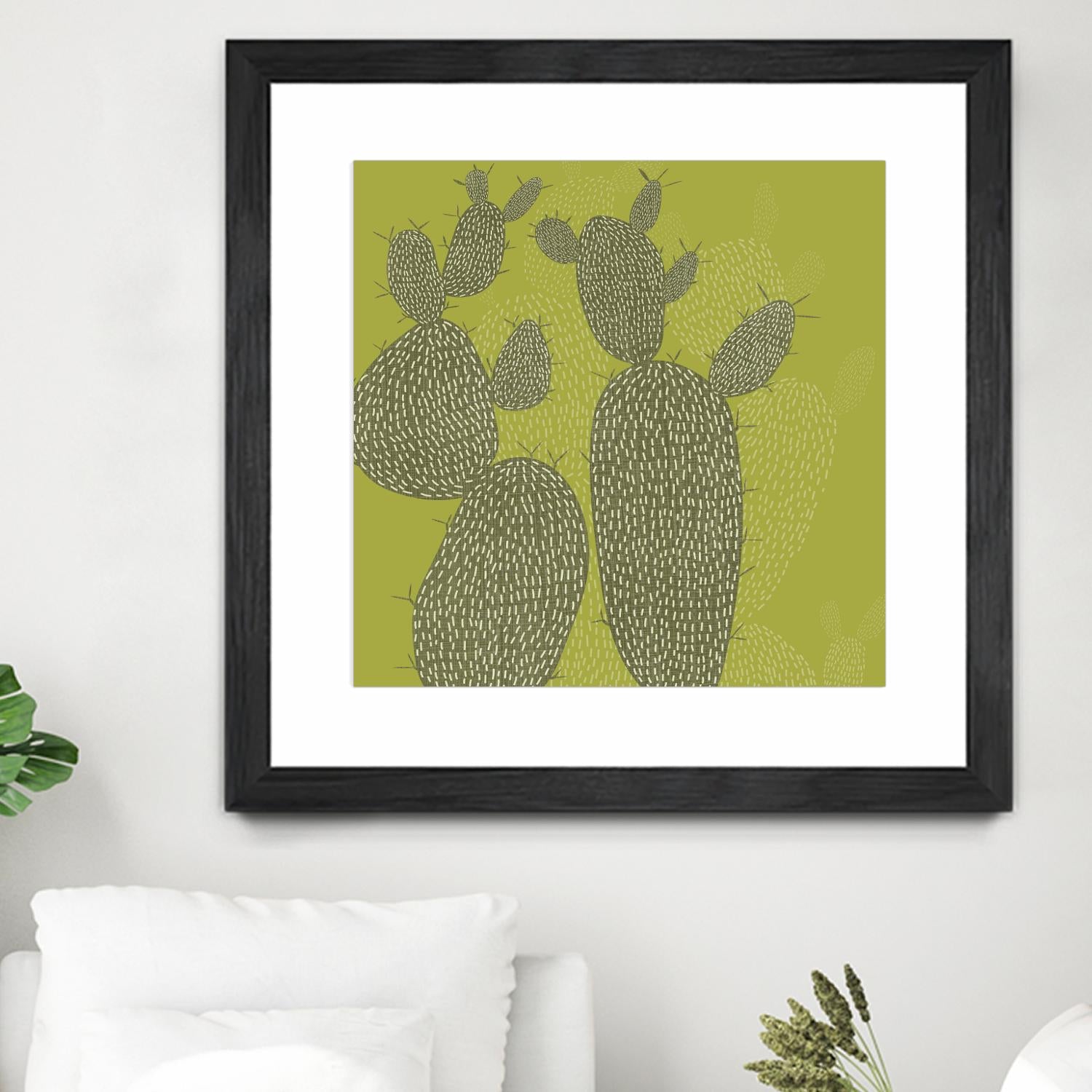 Opuntia I by Chariklia Zarris on GIANT ART - green coastal & tropical abstract