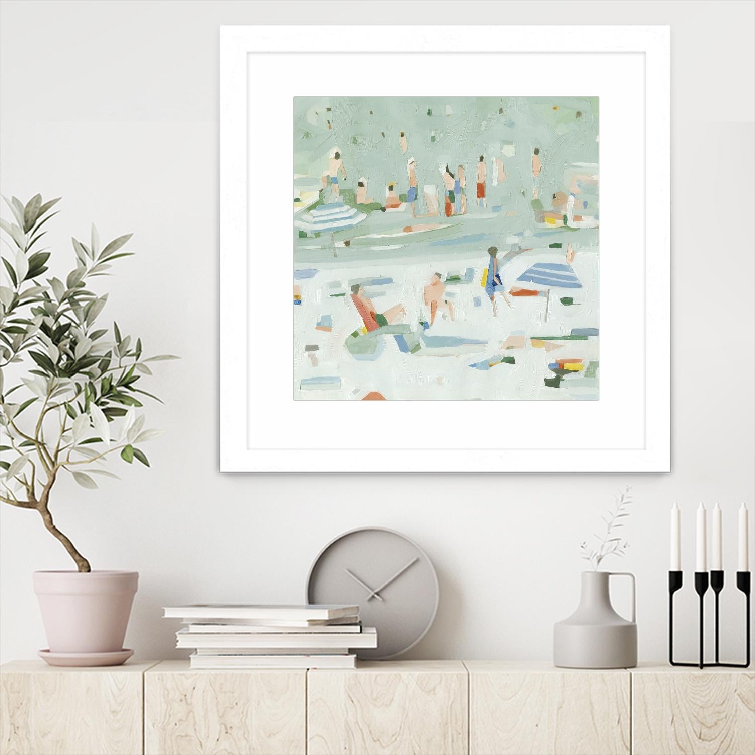 Summer Confetti II by Emma Scarvey on GIANT ART - green coastal & tropical abstract