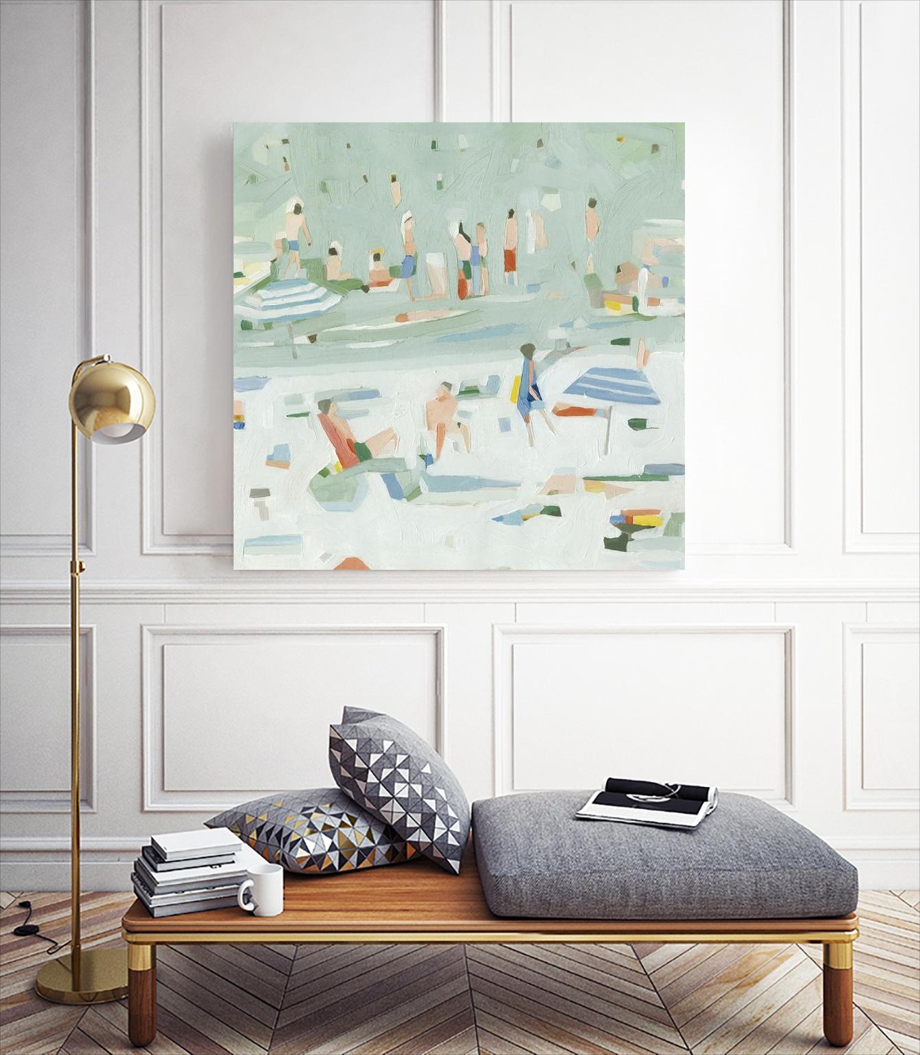 Summer Confetti II by Emma Scarvey on GIANT ART - green coastal & tropical abstract