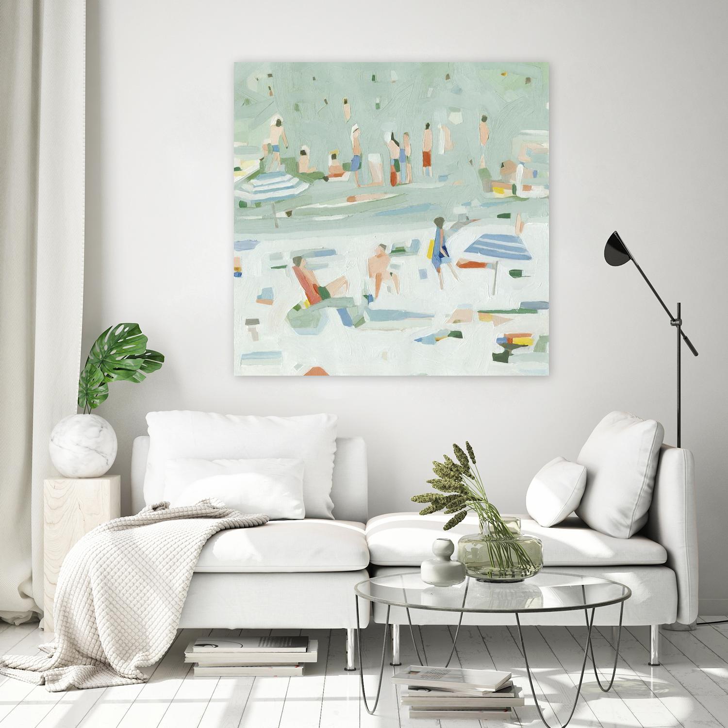 Summer Confetti II by Emma Scarvey on GIANT ART - green coastal & tropical abstract