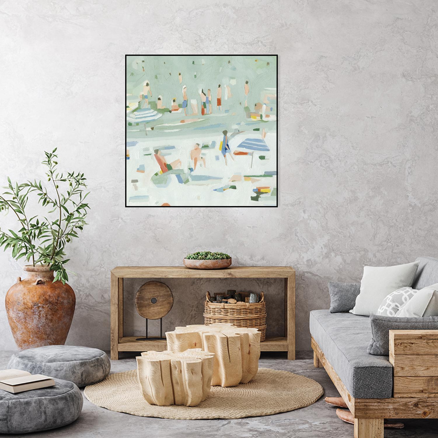 Summer Confetti II by Emma Scarvey on GIANT ART - green coastal & tropical abstract
