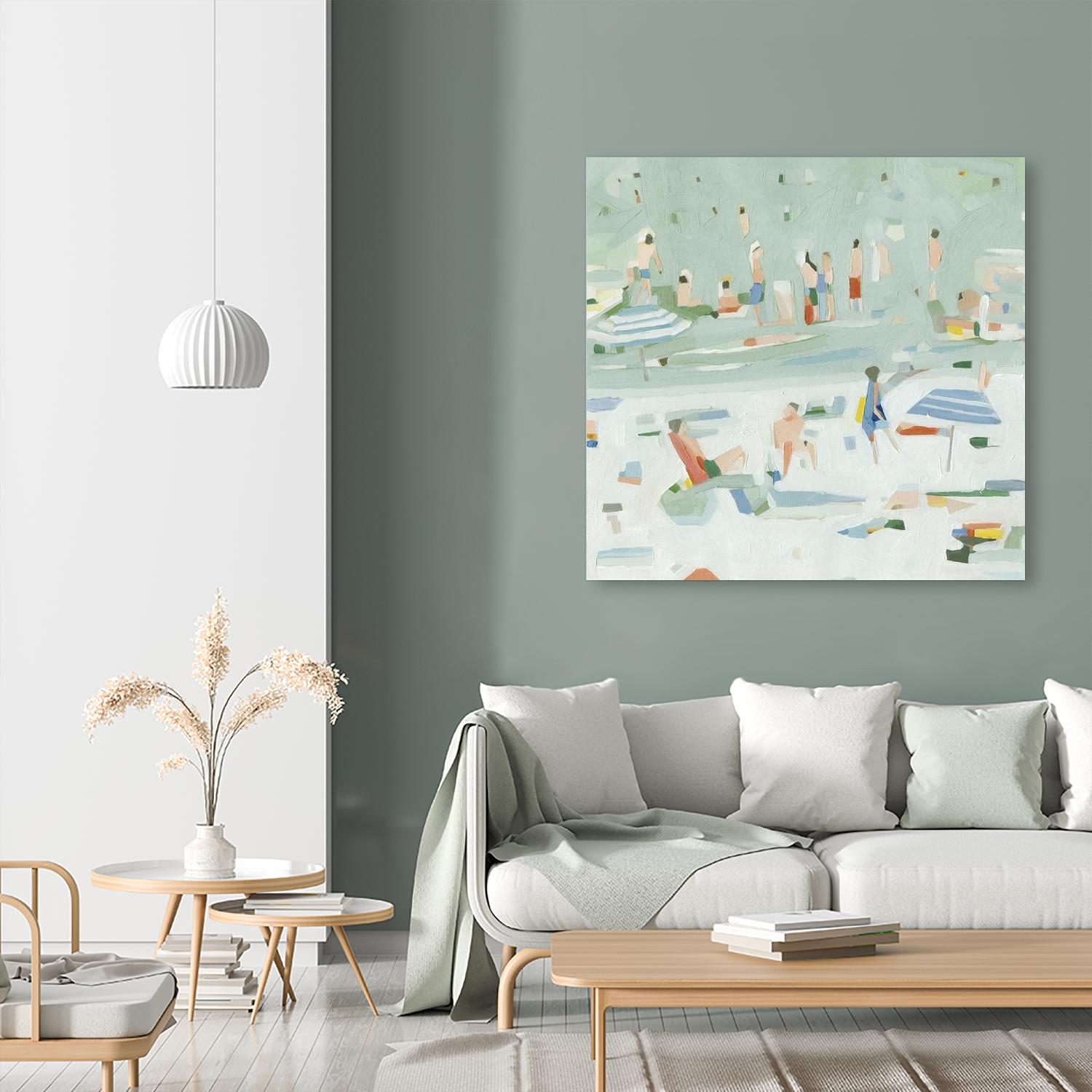 Summer Confetti II by Emma Scarvey on GIANT ART - green coastal & tropical abstract