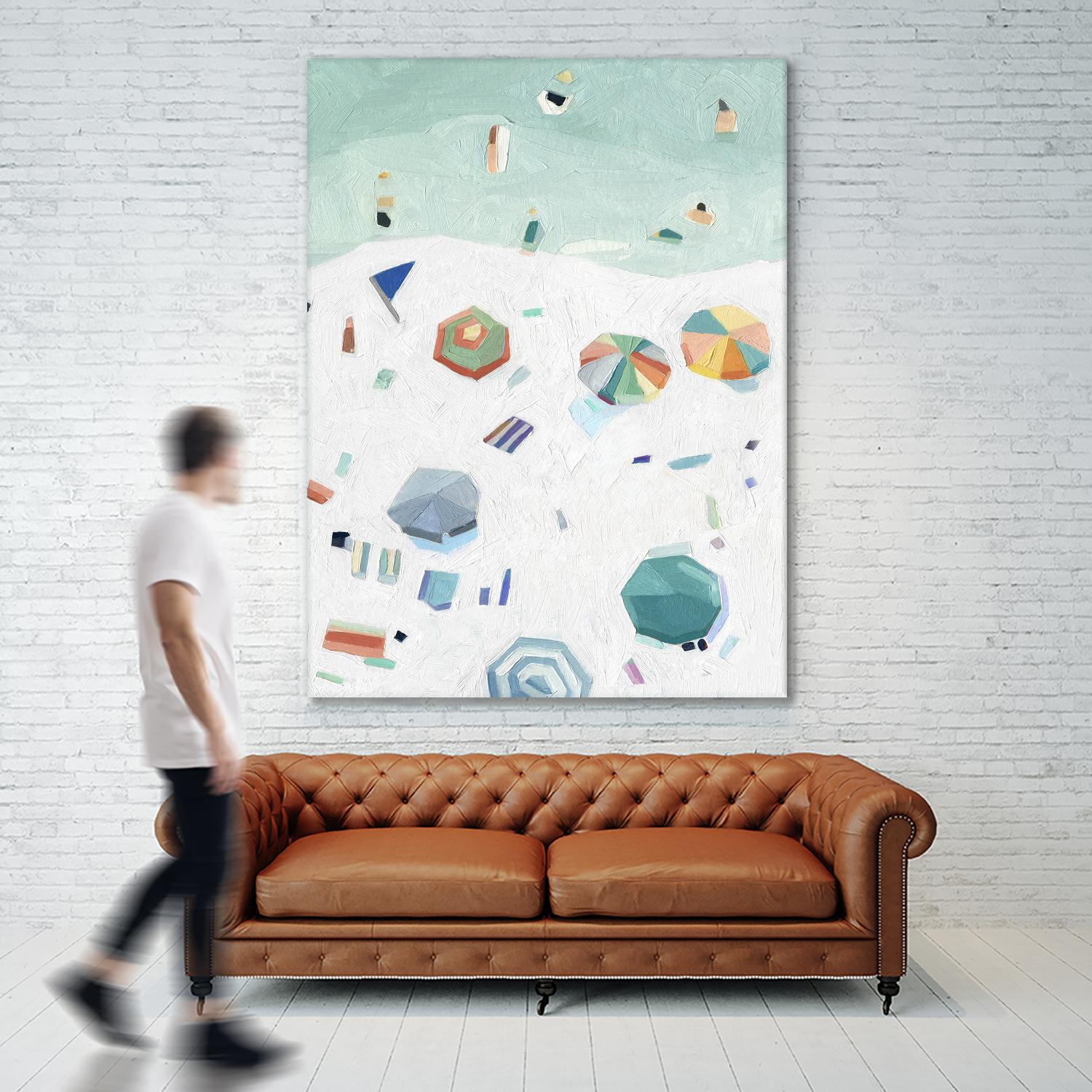 Beach Vista II by Emma Scarvey on GIANT ART - green coastal & tropical beach 