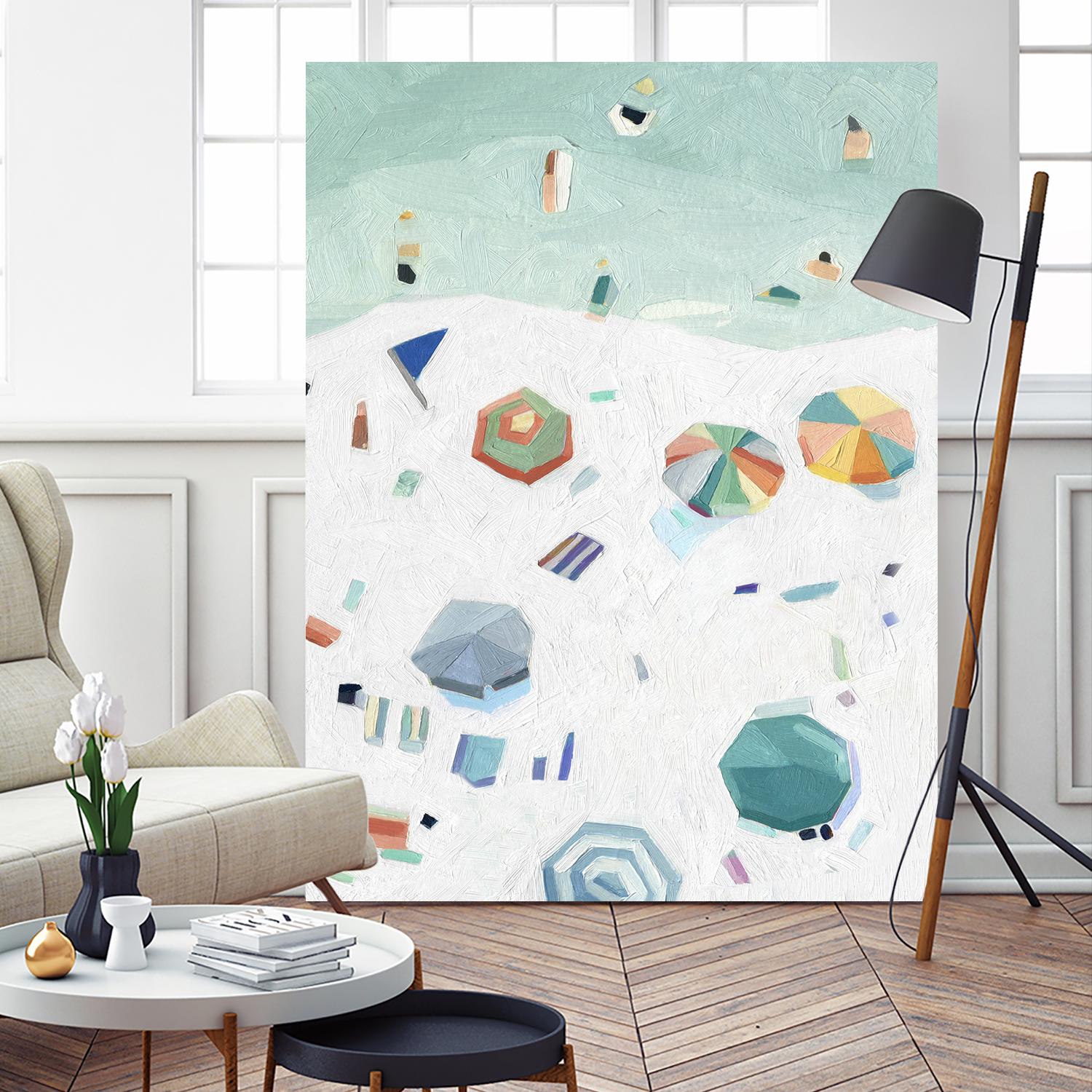 Beach Vista II by Emma Scarvey on GIANT ART - green coastal & tropical beach 