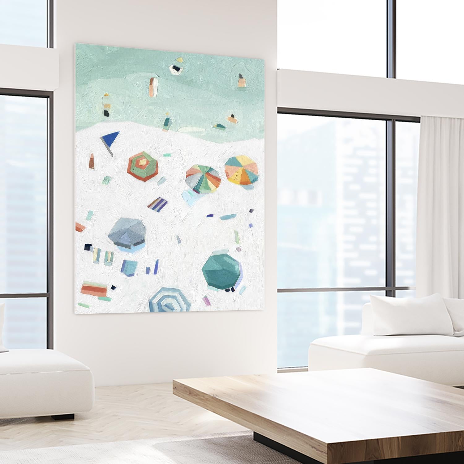 Beach Vista II by Emma Scarvey on GIANT ART - green coastal & tropical beach 