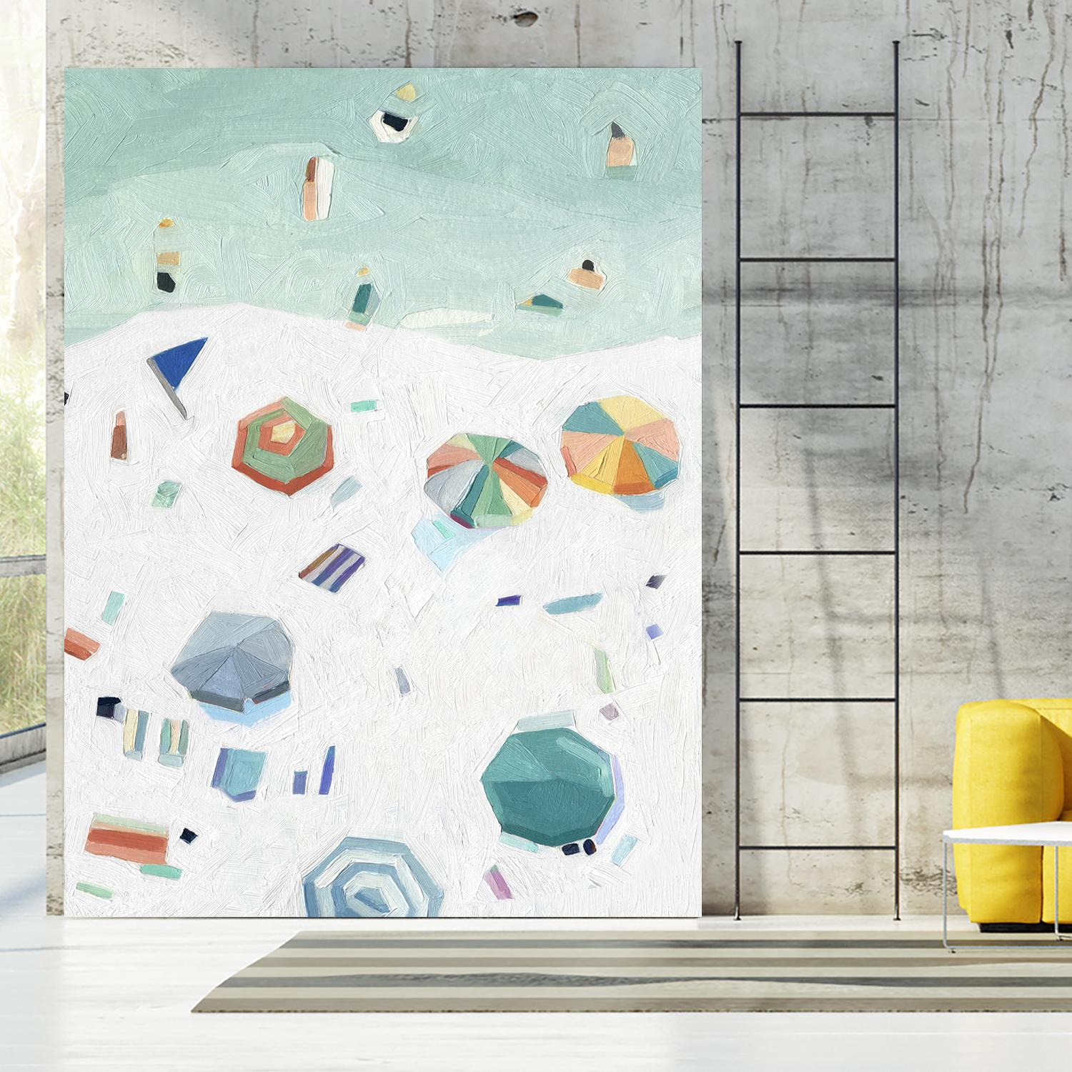 Beach Vista II by Emma Scarvey on GIANT ART - green coastal & tropical beach 