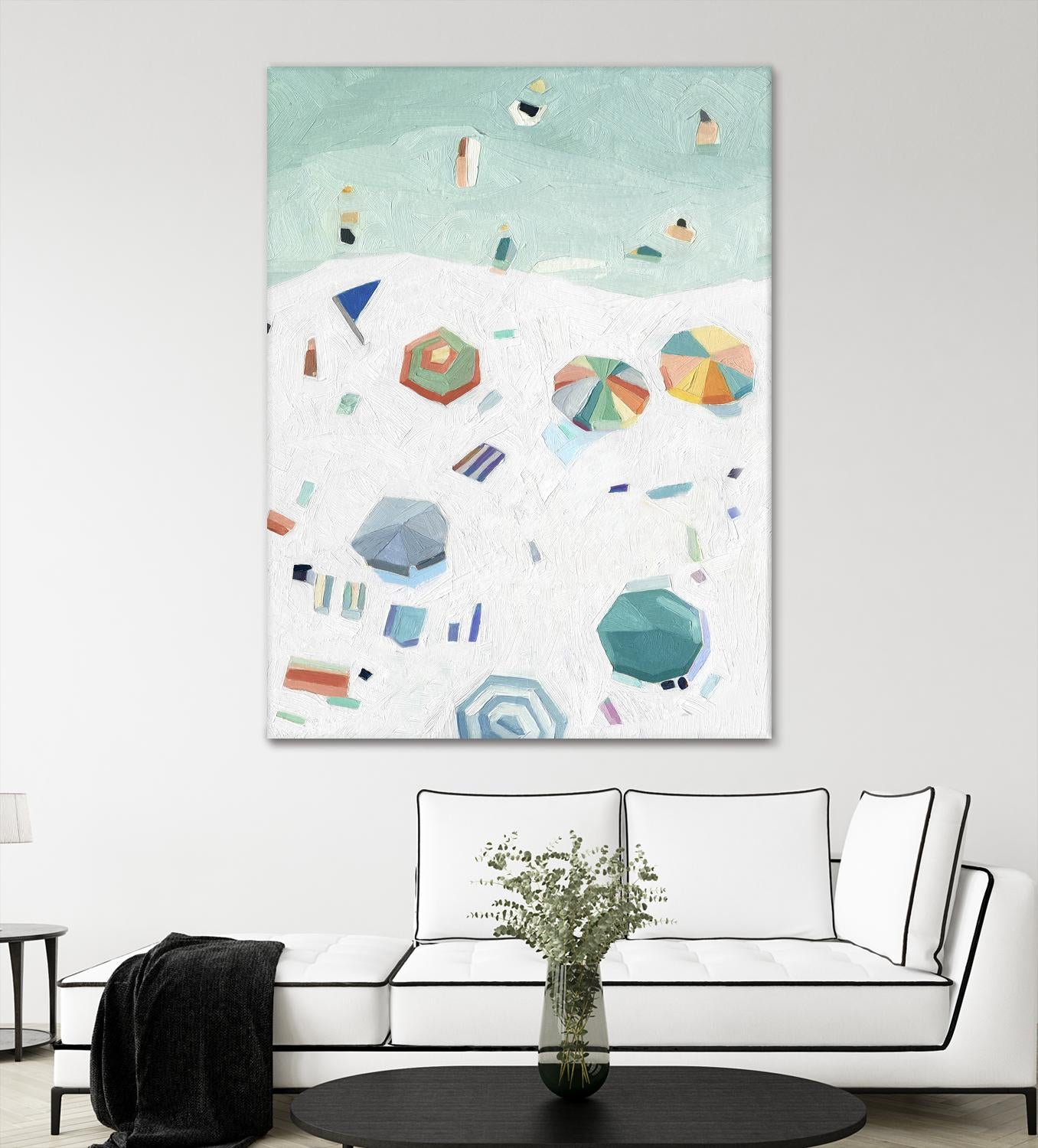 Beach Vista II by Emma Scarvey on GIANT ART - green coastal & tropical beach 