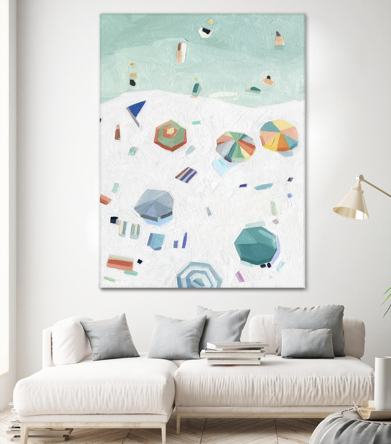 Beach Vista II by Emma Scarvey on GIANT ART - green coastal & tropical beach 