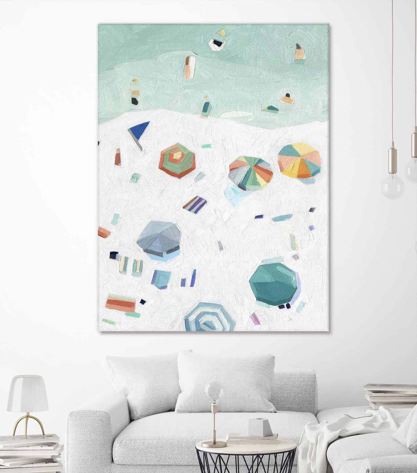 Beach Vista II by Emma Scarvey on GIANT ART - green coastal & tropical beach 