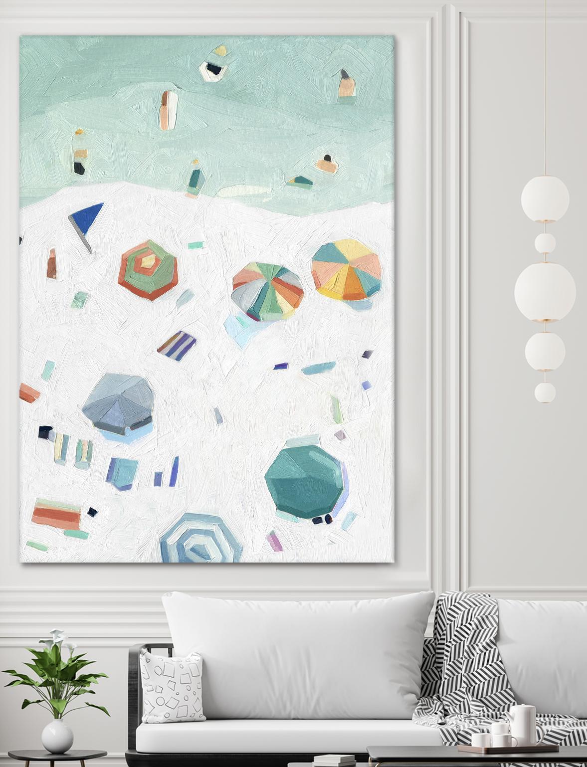 Beach Vista II by Emma Scarvey on GIANT ART - green coastal & tropical beach 