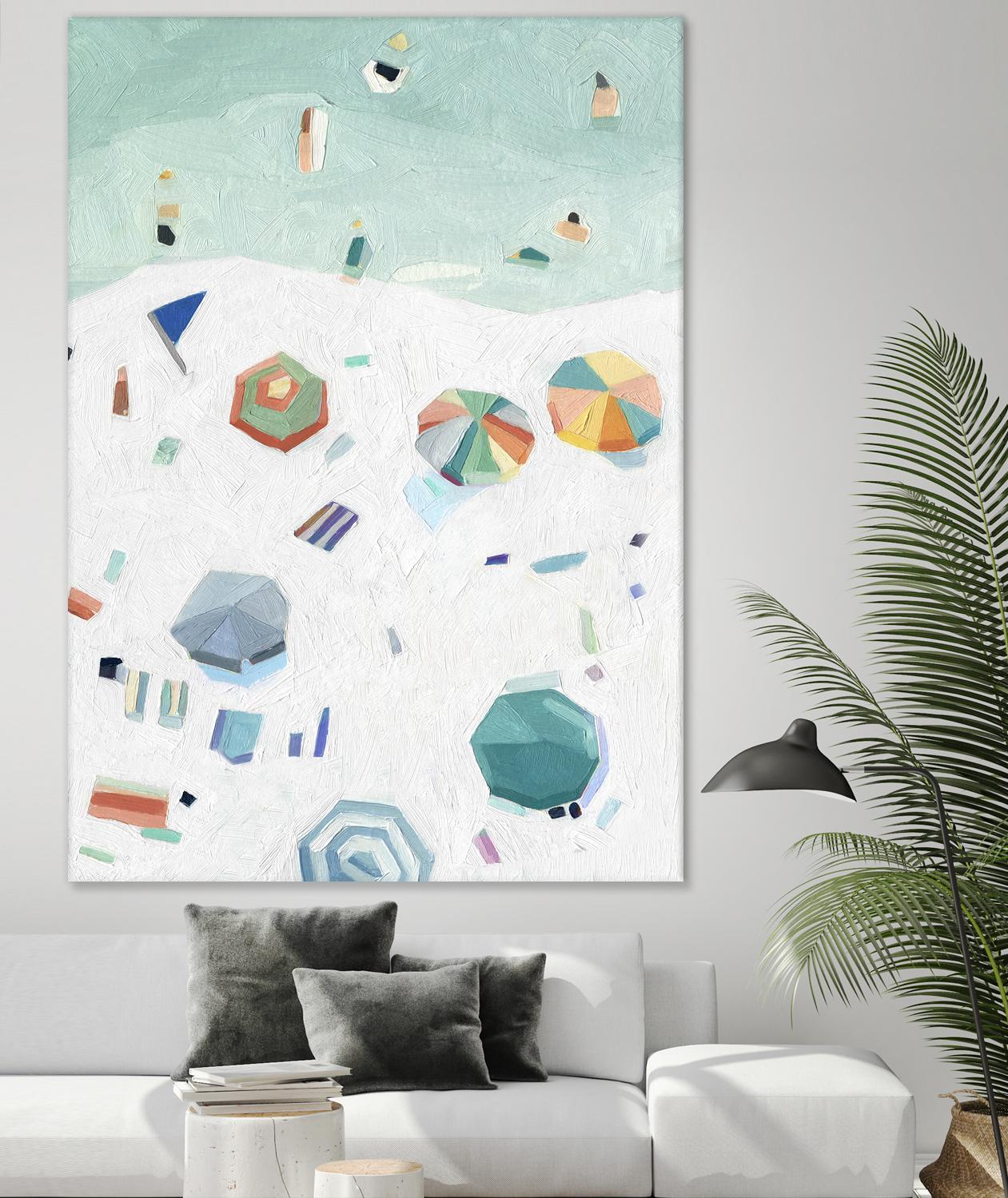 Beach Vista II by Emma Scarvey on GIANT ART - green coastal & tropical beach 